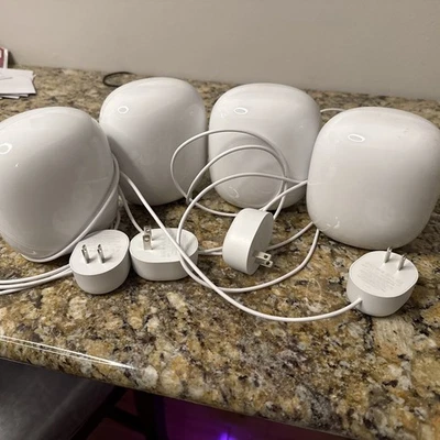Google Nest Pro Wi-Fi Model G6ZUC 4 Pack Wi-Fi 6E Mesh Router - Image 1 of 3