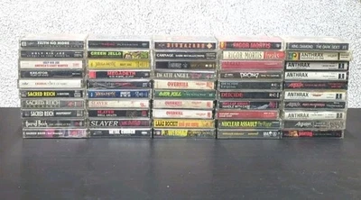 Cassette Lot 50 Tapes Thrash Heavy Metal Rigor Mortis Slayer Biohazard *Molded* Foto 1 de 4