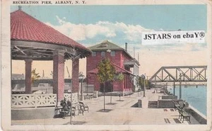 c. 1925 ALBANY, NY, RECREATION PIER, BRIDGE, POSTCARD - Picture 1 of 1
