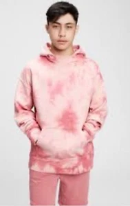 Gap Teen Girls 14 16 Tie-Dye Oversized Sweatshirt Hoodie Pullover Pink WORN ONCE - Picture 1 of 6