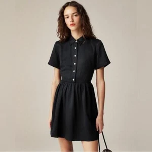 J.CREW Collection Black Jewel Button Shirt Dress Size 10 - Picture 1 of 8