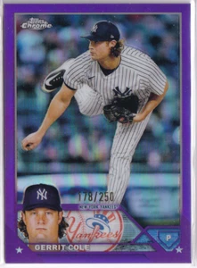 2023 Topps Chrome Purple Refractors #213 Gerrit Cole - Picture 1 of 1