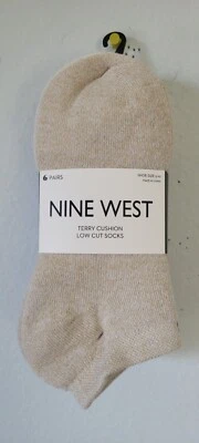 Calcetines de corte bajo Nine West para mujer 6 pares de felpa con cojín. (157). Foto 1 de 4