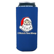 I Watch You Sleep 16 oz. Neoprene Can Coolie; Santa Claus, Christmas, xmas