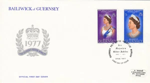 Queen Elizabeth II Silver Jubilee GB Guernsey FDC 1977 (98890) - Picture 1 of 1