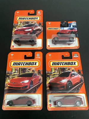 Lote Matchbox Tesla - modelos rojos S, A, X e Y Foto 1 de 3