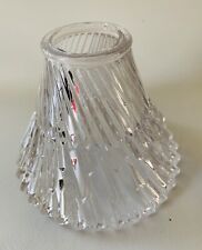Vintage clear Glass Lamp Shade 4” Wide Fitter