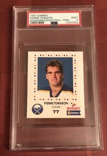 1987 Sabres Wonder Bread Hostess Pierre Turgeon Pre Rookie Perf PSA 9 Mint Pop 2