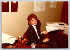 Work Office Worker Business Secretary Printer Pepsi Snapshot Photograph 1980's