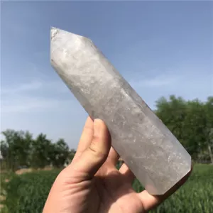 0.7kg Natural Clear quartz Obelisk Reiki Quartz Crystal Wand Point Decor XA6179 - Picture 1 of 12