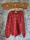 MENS WOODEN HORSE VINTAGE 90S RUSTY PATTERNED WINTER WOOL KNIT COSBY JUMPER UK M