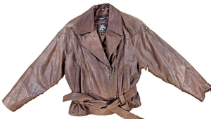 Wilsons Adventure Bound MED 100% Leather Belted Jacket Coat Zip Out Thinsulate - Picture 1 of 13