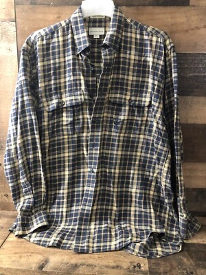 Cutter & Buck White Black Striped Button Down Men's Dress Shirt - Perfect Cond. - Image 1 of 4