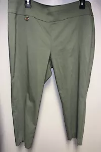 ALFANI Super Stretch CAPRI HOSE 14W grün Bauchkontrolle FLAT FRONT glatt - Bild 1 von 7