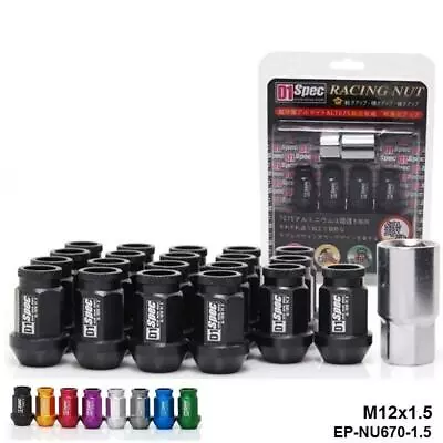 D1spec Extended Wheel Lug Nuts M12x1.5 Or M12x1.25 20pcs For Honda Toyota Ford • 44.44€
