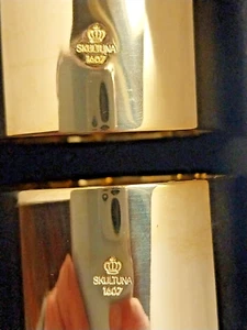 Skultuna 1607 Messing Serviettenringe 2er Set, Neu in Box Atemberaubendes Weihnachtsgeschenk! - Bild 1 von 7