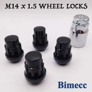 Tuercas de rueda de bloqueo M14x1.5 cerradas Bimecc (negro) para Dodge Charger - Imagen 1 de 10