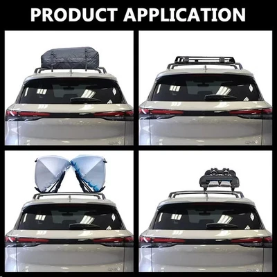 Barra transversal de techo negra para Infiniti QX60 2022-2025 2 piezas Foto 1 de 4