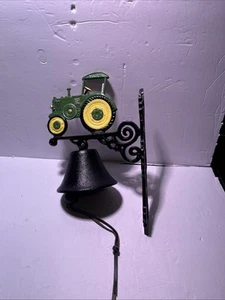 Cast Iron Wall Bell Tractor For House And Garden - Picture 1 of 11