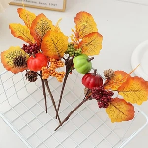 Pumpkin Pumpkin Maple Leaf Decor Artificial Maple Leaf Ornament Thanksgiving - Picture 1 of 18