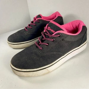 y2k HEELYS women 7 pink black roller skate sneaker wheely shoe grunge emo - Picture 1 of 12