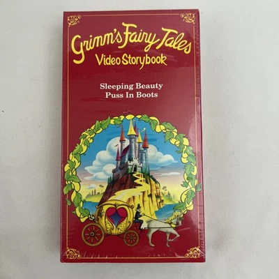 GRIMM'S FAIRY TALES VIDEO STORYBOOK VHS CLASSICS PUSS IN BOOTS SLEEPING BEAUTY - Image 1 of 4