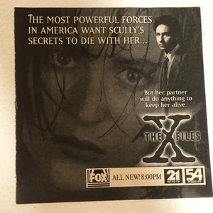 X-Files Tv Series Print Ad David Duchovny Gillian Anderson Tpa13 - Picture 1 of 2