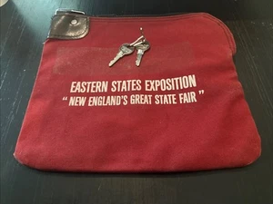 Vintage Eastern States Exposition Big E Reißverschluss Bank Depot Tasche mit Schloss/Schlüssel - Bild 1 von 6