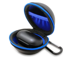 Travel Carry Case fits Samsung Galaxy Buds - Includes USB Cable and Carabiner - Picture 1 of 12