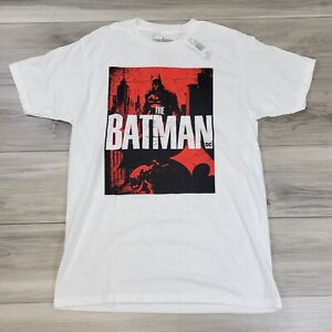 Batman Graphic T-Shirt Men's Medium White Short Sleeve New