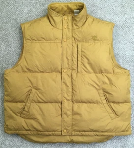 Timberland Puffer Vest Men's XX 2XL Gold Retro Embroidered 85% Down 15% Feathers - Picture 1 of 14