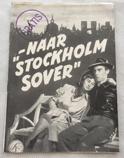Medan staden sover Sven-Eric Gamble Inga Landgré Jahr 1950 Danish Movie Program