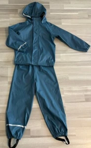 name it Regenanzug Gr.116 Regenhose Regenjacke blau 6 Jahre nicht gefüttert Neu! - Bild 1 von 11