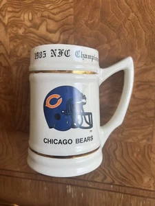 1985 Chicago Bears Super Bowl XX Champions Stein Beer Mug NFL Vintage - Picture 1 of 11