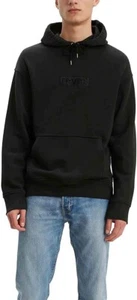 Levi's Men's Tonal Box Tab Oversized Graphic Hoodie - Mineral Black - XXL - NEW - Picture 1 of 1