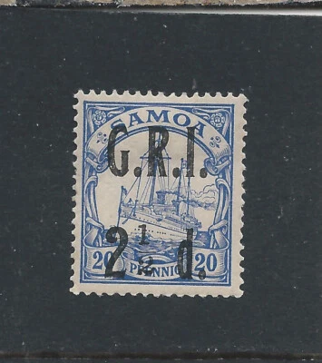SAMOA NZ OCCUPATION 2½d on 20pf ULTRAMARINE 1 to LEFT OF 2 IN ½ MINT SG 104b - Image 1 of 2