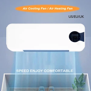 US/EU/UK Wall Mounted Mini Air Conditioner Cooling-Heating Fan w/Remote Control - Picture 1 of 13