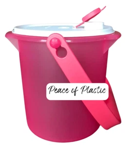 Tupperware Giant Pitcher Canister Bucket Liquid Tight Pour Seal Light Pink New - Picture 1 of 3
