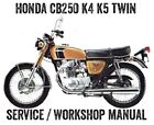 1972-1976 Honda Cb250 Cb 250 K4 K5 Workshop Repair Service Manual Cd Pdf