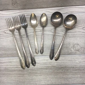 WM Rogers & Son IS Exquisite Design Spoon Spoons Forks Silverware Flatware - Picture 1 of 11
