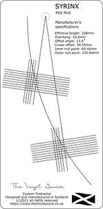 Cartridge Arc Protractor for Syrinx PU2 and PU3 tonearms - Picture 1 of 4