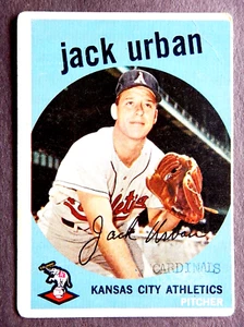 Jack Urban #18 Topps 1959 Baseball Card (Kansas City Athletics) * - Picture 1 of 2