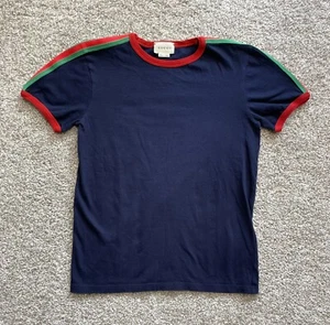 gucci kids designer clothes Snake Graphic Tshirt Blue Size 10y Made In Italy - Picture 1 of 14