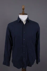 L.B.M. 1911 Blue Dotted Long Sleeve Button Down Shirt Size 42 / 16 1/2 - Picture 1 of 16