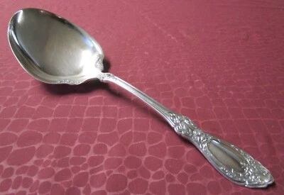 Cuchara grande para servir o bayas Sharon 1910 Rogers plateada sin monograma bu Foto 1 de 4