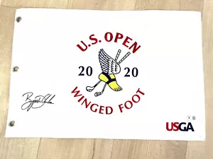 Bryson DeChambeau Hand signed 2020 U.S. Open Flag winged foot golf BECKETT BAS 1 - Picture 1 of 2