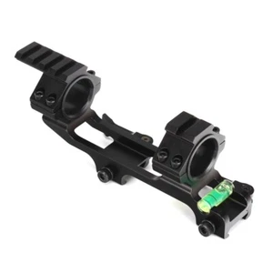 QD 1 inch 30mm Rings Integral Hunting Scope Mount Picatinny Rail Bubble Level - Picture 1 of 7
