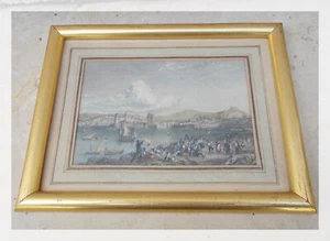 Petite gravure ancienne L ' entrée du Port de Marseille - Picture 1 of 4
