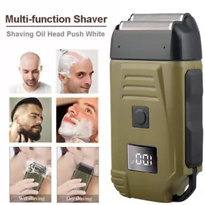 CLEARANCE Electric Beard Shaver Razor Cordless USB Mens Hair Trimmer Kit Wet/Dry - Picture 1 of 11
