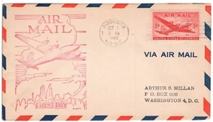 UNITED STATES 1946 DC-4 Skymaster, AUGUSTA, MAINE 1946 FDC7443 - Picture 1 of 1